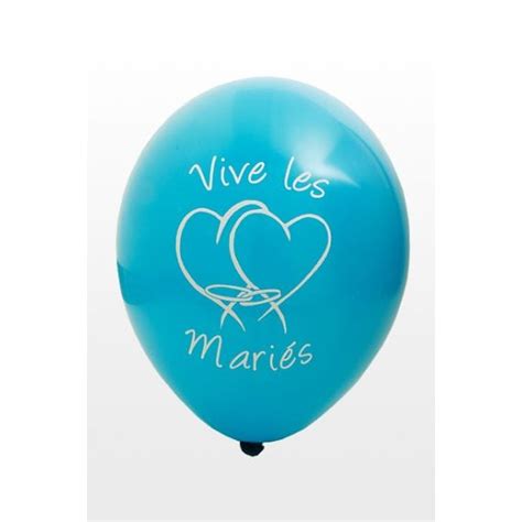 Ballons Gonflables Vive Les Mari S Bleu Turquoise X Badaboum