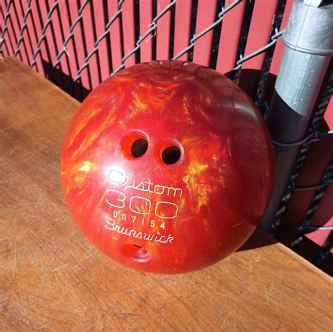 Vintage Bowling Ball Brunswick Custom 300 Amazing Orange Swirl - Etsy