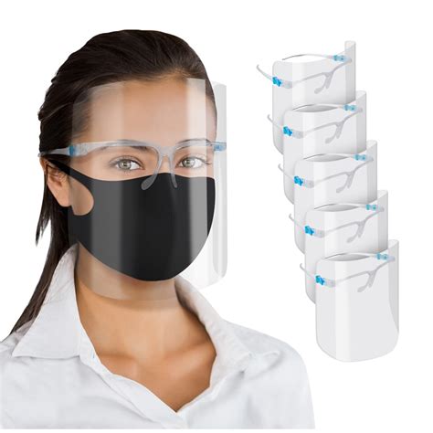 Personal Protective Equipment Professional Eye Glass Frame Face Shield Model 57028 Pack Of 5