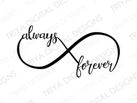 Always Forever Infinity Symbol Svg Hand Lettered Cursive Etsy Australia