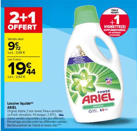 Promo Lessive Liquide Ariel Chez Carrefour Icatalogue Fr