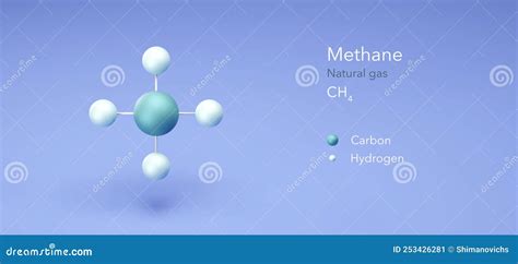 Methane Natural Gas Molecule Skeletal Formula Vector Illustration