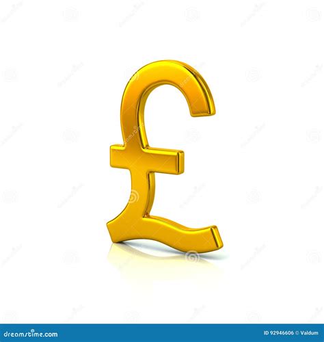 Golden Pound Sterling Symbol Stock Illustration Illustration Of