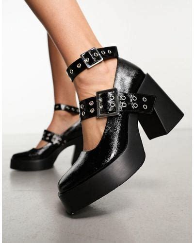 Asos Design Penny Platform Mary Jane Heeled Shoes For Women Up To 60 Off Lyst