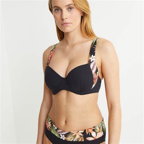 Bikini Oberteil Mit Blumenprint Full Cup Form Exotikmuster Anne