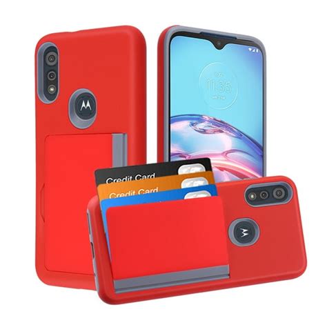 Motorola Moto E 2020 Wallet Phone Case Ultra Protective Cover With 3 Cedit Cards Id Holder