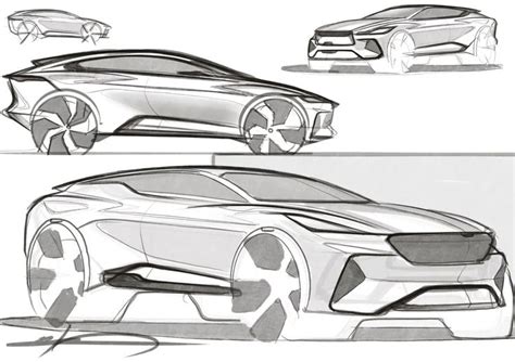 three different views of an electric car