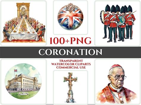 Krönung Clipart Bundle Aquarell digitale Aufkleber Über 100 - Etsy.de