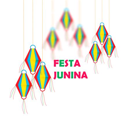 Festa Junina Com Festa Bandeiras Papel Lanterna 20574279 Png