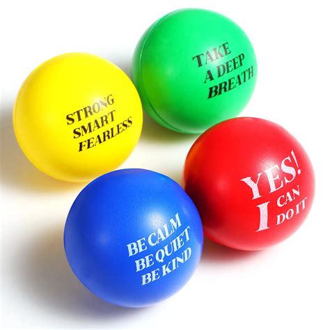 Sotiff 100 Pieces Motivational Stress Balls Colorful Foam Inspirational Stress Relief Quotes