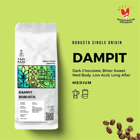 Jual Tadi Pagi Coffee Roastery Robusta Dampit 1 Kg Roast Bean Coffee