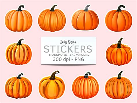 Pumpkins Stickers Graphic By Jallydesign · Creative Fabrica