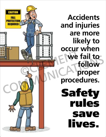 Safety Rules Save Lives Poster