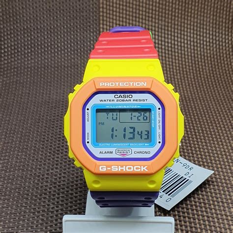 Casio G Shock Dw Dn D Multi Color Psychedelic Pattern Face Digital