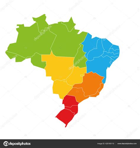 Estados E Regiões Do Brasil Vetor De ©pyty 420165110