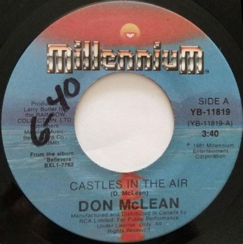 Don McLean - Castles In The Air (1981, Vinyl) | Discogs