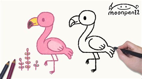 Step By Step How To Draw A Flamingo At Drawing Tutorials