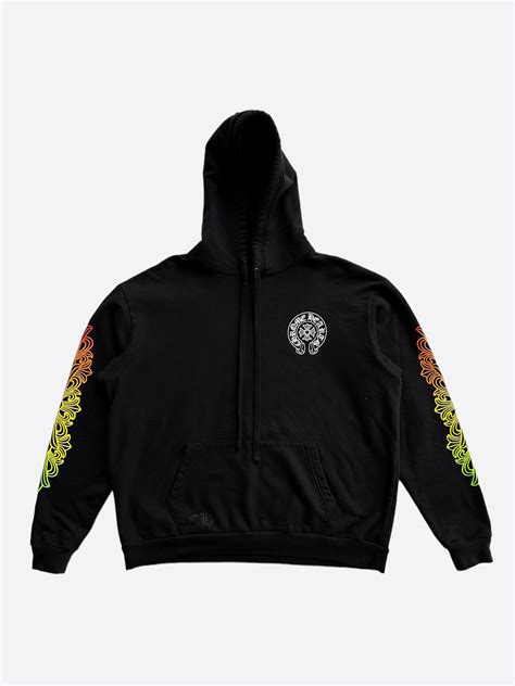 Chrome Hearts Chrome Hearts Black Gradient Circle Logo Hoodie Grailed