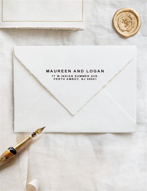 Custom Wedding Invitation Address Stamp – sealingwaxstamp