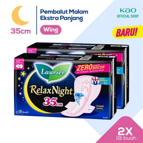 Jual Laurier Relax Night Pembalut Wanita Malam Panjang Cm Wing