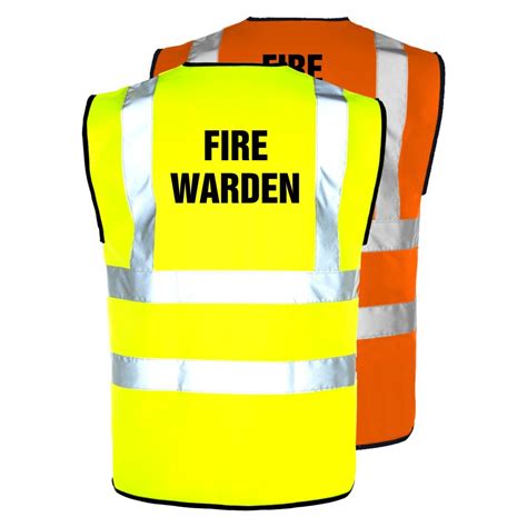 Fire Warden Hi Vis Vest Next Day Delivery