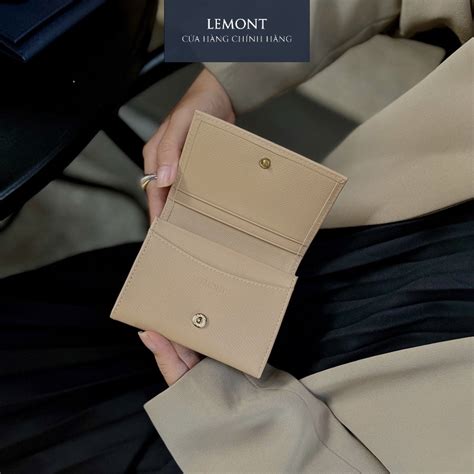 Mua Ví da bò thật Tiny màu Nude Da nhỏ gọn Thiết kế chính hãng từ Lemont giá rẻ nhất TecKi Vn