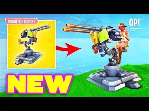 Fortnite Battle Royale New Mounted Turret Gameplay Youtube