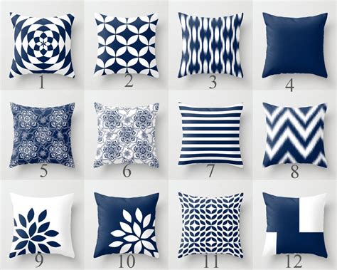 Blue Throw Pillows Blue Pillows Navy Blue Decorative Pillow Etsy Blue Throw Pillows Navy