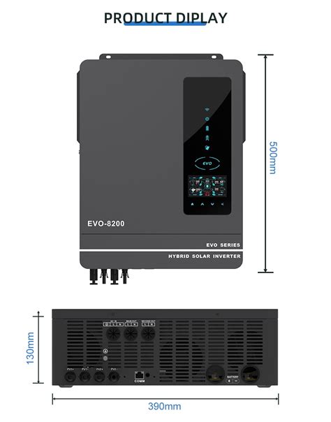 Hybrid Solar Inverter 10200w On Grid Off Grid Mppt 48vdc To 230vac Can