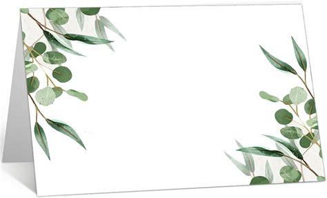 Amazon Place Cards X Inch Tented Blank Table Cards Greenery