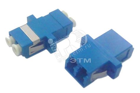 Адаптер оптический проходной LC/UPC-LC/UPC SM duplex пластиковый синий ...