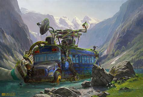 Forsaken Battle-Bus by H. Kiekebusch, Oliver Wetter : r/ImaginaryWastelands