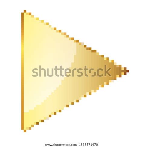 Gold Play Button Pixel Art Style Stock Vector (Royalty Free) 1535571470 ...