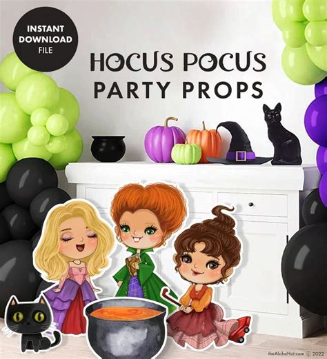 HOCUS POCUS Big Decor Cutout Props DIGITAL Printable Halloween Party ...