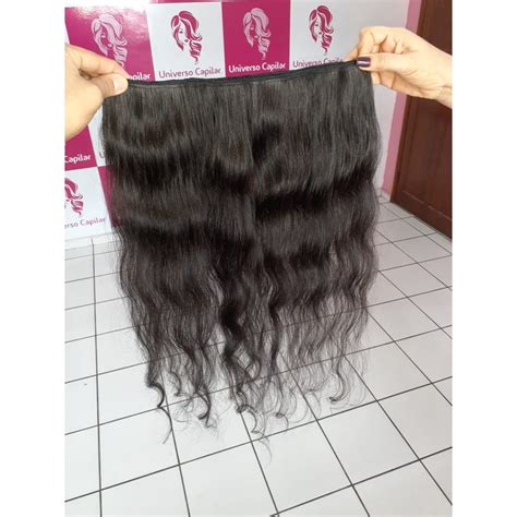 Tela Para Mega Hair Cabelo Humano Liso Ondulado Cm Shopee Brasil