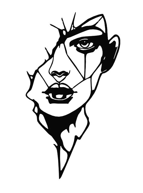 Stl File Women Face Line Art Wall Art Women D Art Womenmodel To