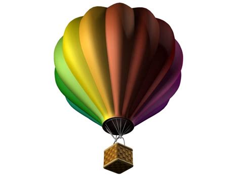 Hot Air Balloon Free D Model Ds Obj Blend Fbx Mtl Free D