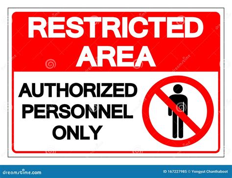 Restricted Area Authorized Personnel Only Sign