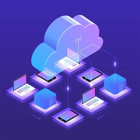 Premium Vector Isometric Cloud Technology