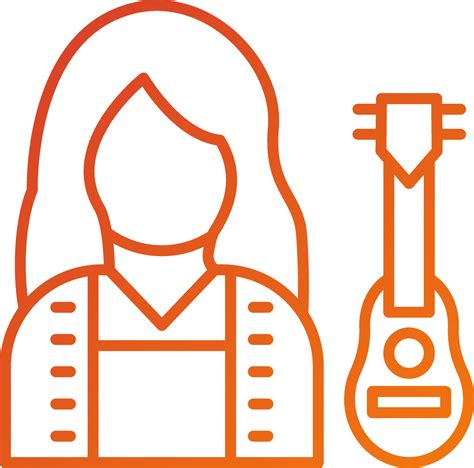 Musician Female Icon Style 21656417 Vector Art at Vecteezy