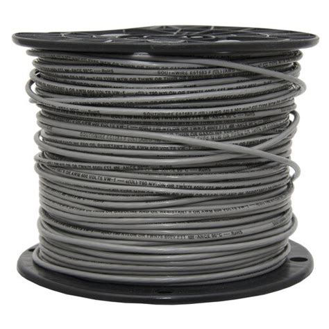 Southwire 500-ft 12-AWG Solid Grey Copper THHN Wire (By-the-Roll) in ...