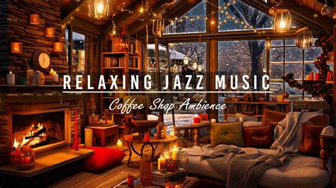 Elegant Jazz Instrumental Music In Cozy Winter Coffee Shop For Relax