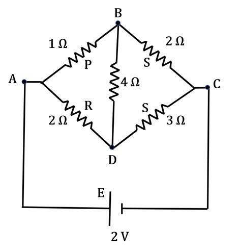 In The Circuit Shown In Figure The Current Through The Branch Bd A A A A