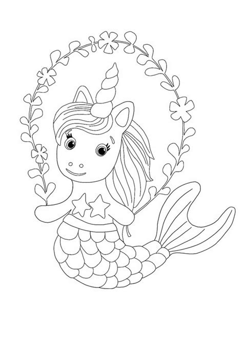 Mermicorn Coloring Page Coloring Pages