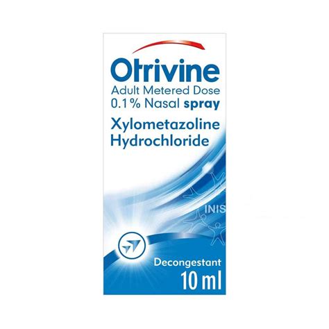 otrivine adult decongestant nasal spray  xylometazoline ml