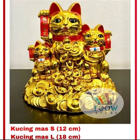 Jual Hiasan Pajangan Kucing Hoki Maneko Neko Yenpao Koin Emas Hampers