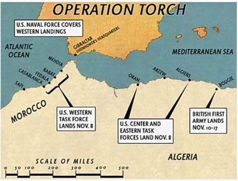 WWII: Operation Torch timeline | Timetoast timelines