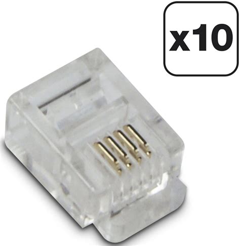 Lot de 10 fiches rj11 mâle EVOLOGY | Leroy Merlin