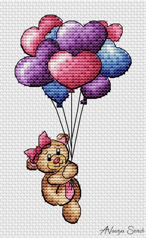 Towards Love Bear Cross Stitch Pattern Code Avs Avastya Stitch