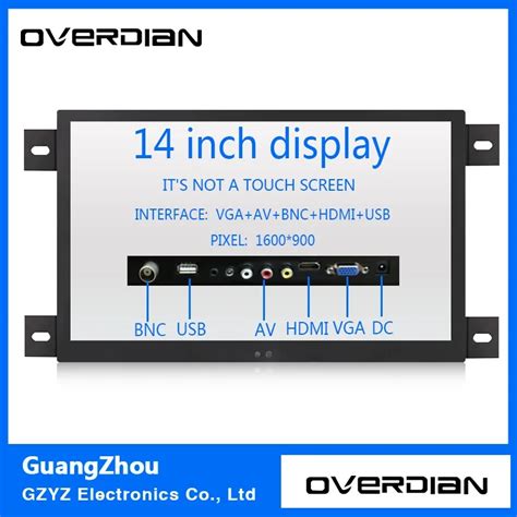 Vga Hdmi Bnc Av Usb Interface De Controle Industrial Lcd Tela N O